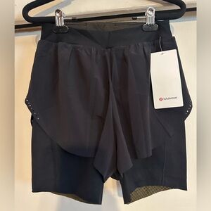 Lululemon Zoned In HR 2-in-1 Short Black 6 Training Workout